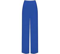 BOOM Prime Women’s Flared Palazzo Trousers Wide Leg Stretch Summer Lounge Pants (as8, Royal, 20-22)