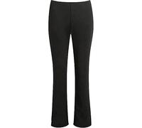 BOOM Prime Women's Black Ribbed Trousers Elastic Waist Pull-On Work Office Uniform (12)