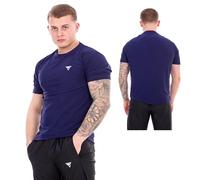 BOOM PRO Training T Shirt for Men & Women - Breathable, Moisture Wicking Short Sleeve Quick Dry t Shirt - Ideal for Boxing, MMA, Fitness, Running, and Sports Navy Blue