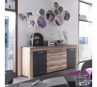 boom sideboard in walnut satin and dark brown touchwood
