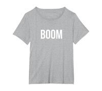 Boom T-Shirt, Women's Plus, Heather Grey, 2X