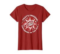 Boom! That's Freedom Exploding in The Sky T-Shirt, Women, Cranberry Red, X-Large