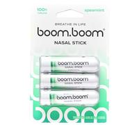 BoomBoom Nasal Stick | Vapor Flow Technology | Cool Refreshing Sensation | Natural Mood Boost | Simple Ingredients | Essential Oils + Menthol Inhaler (Spearmint)