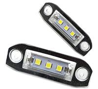 BOOMBOOST 2PCS Canbus White LED License Plate Light for S80 XC90 S40 V60 XC60 S60 C70 V50 XC70 V70 Car-Styling Number Lamp