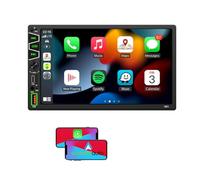 BOOMBOOST Single Din Car Stereo with Wireless Carplay and Android Auto, 7 Inch Touch Screen Car Radio with Bluetooth FM Radio Mirror Link TF/USB/AUX Input Type-C port