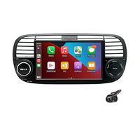 BOOMBOOST Wireless CarPlayer 7 Inch 2 Din Touch Screen Car Radio - Bluetooth/FM/WiFi/GPS/Mirror Link - Compatible with Fiat 500+Android DVR (Black)