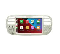 BOOMBOOST Wireless CarPlayer Android Auto Car Stereo Android 7 Inch 2 Din Touch Screen Car Radio Support Bluetooth/FM/WiFi/GPS/Mirror Link Compatible with Fiat 500 (White)