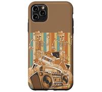 Boombox Boogie Retro 80s 90s Halloween Dancing Skeletons Case for iPhone 11 Pro Max
