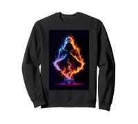 Boombox Flame Aura Visionary Art Sweatshirt