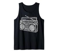 Boombox Line Art R&B Hip Hop Music Tank Top