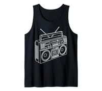 Boombox Line Art R&B Hip Hop Music Tank Top