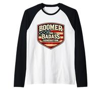 Boomer Generation Badass Before You Sissies were Born USA Raglan Baseball Tee