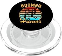Boomer Retro Sunset Humor Funny Old Walker Vintage Dad Jokes PopSockets PopGrip for MagSafe