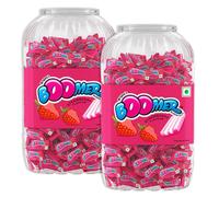 Boomer Skittles Bubble Gum Jar, Strawberry Flavoured Chewing Gum, Long Lasting Sweetness, Fun Chewing Gum Ideal For Sharing With Friends, 999.6 G, Pack Of 2