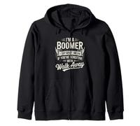 Boomer Statement I Say What I Mean If You're Sensitive Walk Zip Hoodie