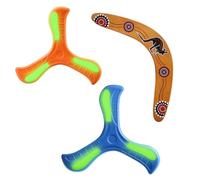 Boomerang 3pcs Set, Best Outdoor Toys, Flying Toys with Glow-in-The-Dark Design, Includes Two 20X20 cm and One 28.5X11.5 cm V-Shape Boomerangs, Perfect for Beach Games, Park Play, and yard Fun