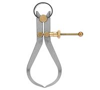 Boomerang Leg Outside Spring Caliper with Copper Fitting, Carbon Steel Spring Divider Calipers for Mechanical Work and Leather Crafting, High Accuracy Measuring Tool (100MM)