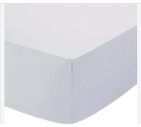 Boomerangg Fitted Sheet Super Soft Easy Care Polycotton Bed Linen with 25CM Depth Luxury Bedding Bedsheet (White, Single)