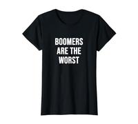 Boomers are the Worst Value Graphic T-Shirt, Women, Black, L