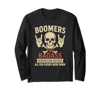 Boomers Generation Before All You Sissie Were Born Skull Long Sleeve T-Shirt