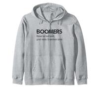 Boomers Raised On Great Music Hard Work And Common Sense Zip Hoodie