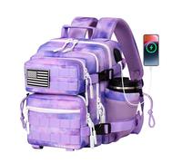 Boomistry 15L Mini Tactical Backpack for Men Women Molle Daily, Purple Nebula-15l, 15L, Tactical