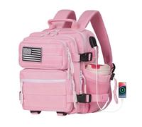 Boomistry 15L Mini Tactical Backpack Small Tactical Backpack for Men and Women, Military Molle Backpack for Gym, Daily, Pink-15l, 15L, Tactical Style