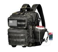 Boomistry 15L Mini Tactical Backpack Small Tactical Backpack for Men and Women, Military Molle Backpack for Gym, Daily, Black Camo-15l, 15L, Tactical Style