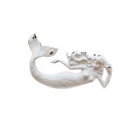 BOOMLATU Shabby Chic Cast Iron Drawer Pull,Mermaid Drawer Knobs Heavy Duty Cabinet Pull for Home with Hardware (1PCS)