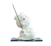 BOOMLATU Small Ceramic Statue of Chiness Fat Lady Decorative Figurine in Tang Dynasty with Mat and Incense Stick for Home Decor,Yoga Decor,SPA,Aromatherapy Ornament (White, Style C)