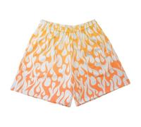 BOOMLEMON Men's Basketball Shorts Casual Workout Athletic Shorts Mesh Flame Graphic Print Running Short Pants, Full Flame Orange, X-Large
