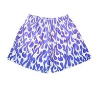 BOOMLEMON Men's Basketball Shorts Casual Workout Athletic Shorts Mesh Flame Graphic Print Running Short Pants, Full Flame Violet, Medium