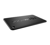 Boompods Boomcard Recharge Universal Grey - Rechargeable wallet tracker card and aircard finder for Apple Find My and Android - Waterproof IPX5, ocean plastic, credit card size with lanyard hole