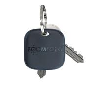 Boompods Boomtag Rechargeable Tracking Tag - Ocean Plastic Tracker for Kids, Suitcases & Pet, Bluetooth Dog Tracker Devices Compatible with Apple Find My App & Android, Small Key & Wallet Finder, Grey