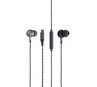 Boompods Digibuds USB-C Earphones- In-Ear Wired Ear Buds with Microphone & Remote Controls, USB Type C Connection, IPX4 Sweatproof Headphones, Long-Lasting Braided Cable, Graphite