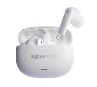 Boompods Echobuds ANC True Wireless Earbuds - Active Noise Cancelling Bluetooth Earphones with ENC Microphone, IPX4 Waterproof In-Ear Headphones, 26Hr Playtime & Fast USB-C Charging Case, White