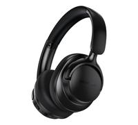 Boompods Headpods ANC+ Noise Cancelling Headphones - Wireless Bluetooth Headphones with Microphone, Folding Over-Ear Design with Travel Case, 55+ Hours Playtime, PillowFoam Cushions, Black