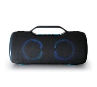Boompods Rhythm 60 Portable Bluetooth Speaker - 60W Wireless Waterproof Party Speaker, Sound & LED Light Show, 10 Hour Battery, Bass Boost & Touch Controls, Dual Pairing Outdoor Speakers, Grey/Blue
