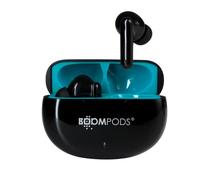 Boompods Skim Sustainable True Wireless Earbuds - Bluetooth, Black | Bluetooth Earphones with ENC Microphone & 20Hr Playtime, Water-Resistant Ear Buds Made from Ocean-Bound Plastic, Custom