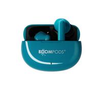 Boompods Skim Sustainable True Wireless Earbuds - Bluetooth, Blue | Bluetooth Earphones with ENC Microphone & 20Hr Playtime, Water-Resistant Ear Buds Made from Ocean-Bound Plastic, Custom