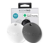 Boompods Tag Tracker Bluetooth Tracker Tag, 2 Pack | Smart Tracking Device for Children, Pet and Dog, Keyring Wallet Tracker for Keys, Luggage Suitcases, Key Finder Compatible