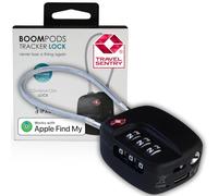 Boompods Tracker Lock - Bluetooth, Black | Smart Luggage Lock with Built-in Bluetooth Tracker, TSA Compatible Padlock, Rechargeable Smart Item Finders for Suitcases