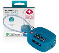 Boompods Tracker Lock - Smart Luggage Lock with Built-in Bluetooth Tracker, TSA Compatible Padlock, Rechargeable Smart Item Finders for Suitcases & Bags, Compatible with Apple Find My App, Blue