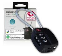 Boompods Tracker Lock - Bluetooth, Grey | Smart Luggage Lock with Built-in Bluetooth Tracker, TSA Compatible Padlock, Rechargeable Smart Item Finders for Suitcases