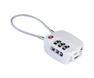 Boompods Tracker Lock - Smart Luggage Lock with Built-in Bluetooth Tracker, TSA Compatible Padlock, Rechargeable Smart Item Finders for Suitcases & Bags, Compatible with Apple Find My App, White