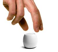 Boompods Zero Mini Bluetooth Speaker - Small Portable Speakers, White | IPX6 Waterproof, 5hr Playtime, Wireless Travel Speaker with Microphone & Dual Pairing, for Bathroom Shower, Outdoor & iPhone