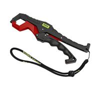 Booms Fishing G05 Fish Lip Gripper Saltwater, 9.4" Plastic Catfish Grippers Pliers, Fish Grabber Tool with Lanyard, Fish Grips for Kayak Fishing Accessories, Great Fish Holder for Caught Fish, Red