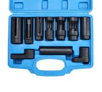 BOOMSATRAT 10PC Oxygen Sensor Sockets, 22 27 29mm Lambda Sensor Socket Set, 3/8" 1/2" Drive O2 Sensor Nox Sensor Lambda Sensor Removal Tool, 6 Point
