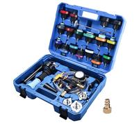 BOOMSTART 28Pcs Universal Radiator Pressure Tester and Car Vacuum Cooling System Tester Tool Kit Applicable for Audi for VW for BMW