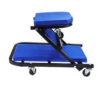 BOOMSTART 40” Folding Car Creeper, 2 in 1 Mechanics Creeper Seat, Large Padded Crawler Stool, 150kg Heavy Duty Garage Workshop Stool with 6pc 360° Rotatable Rolling Wheels for Under Car Repair